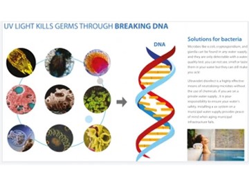 紫外線は水中のバクテリアとウイルスを殺します